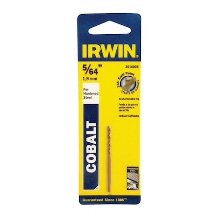 Irwin Irwin 5/64 in. X 2 in. L Cobalt Alloy Steel Drill Bit Straight Shank 1 pc 3016005